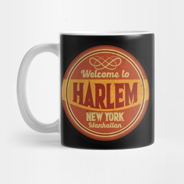 Vintage Harlem Sign by CTShirts